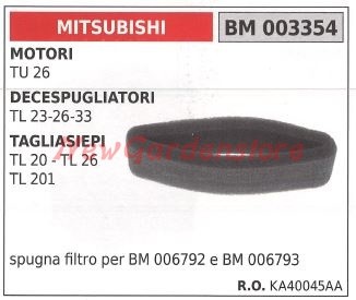 Spugna filtro aria mitsubishi - spugna,